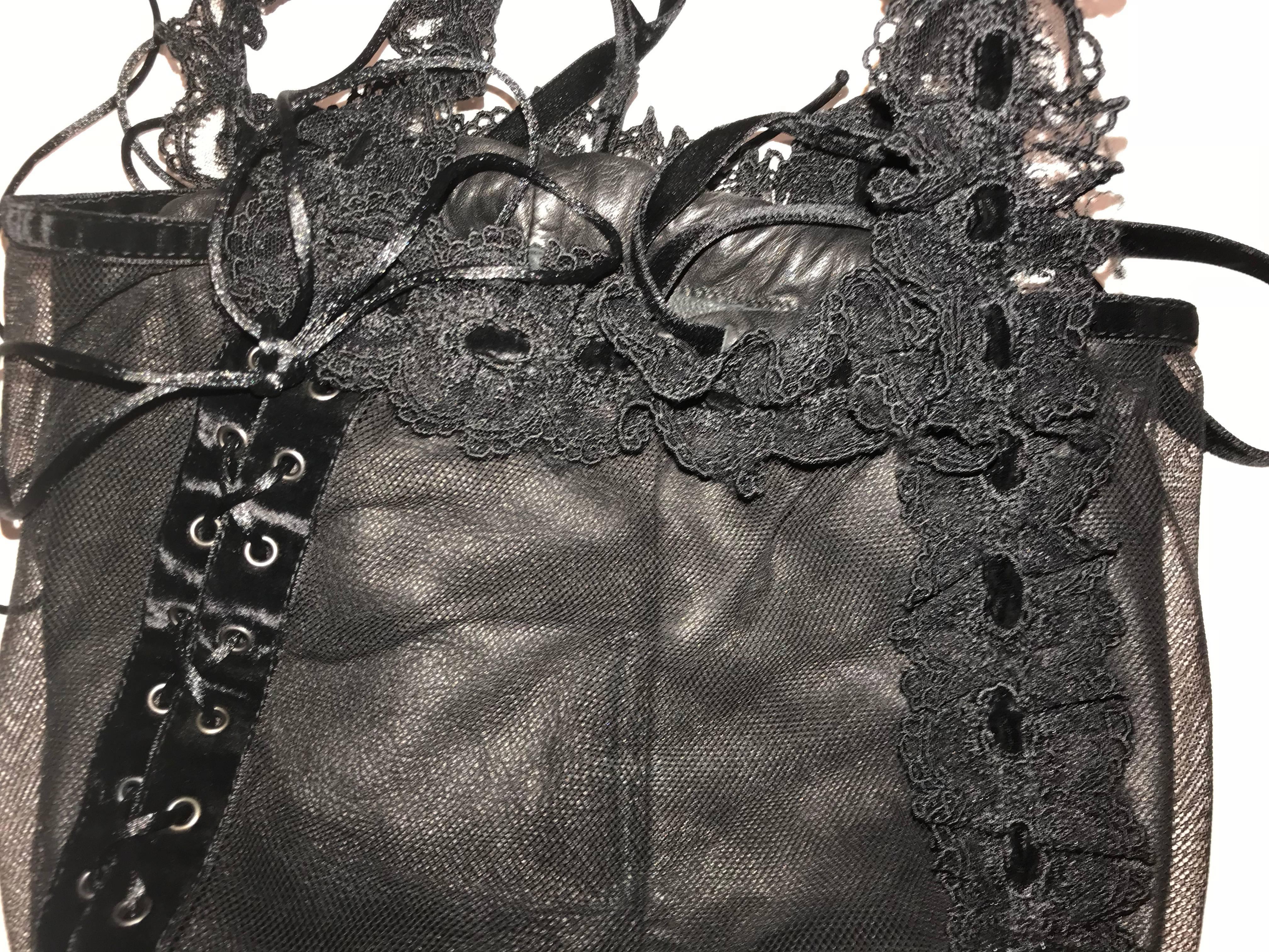 Yves Saint Laurent  Leather And Lace Bag 4