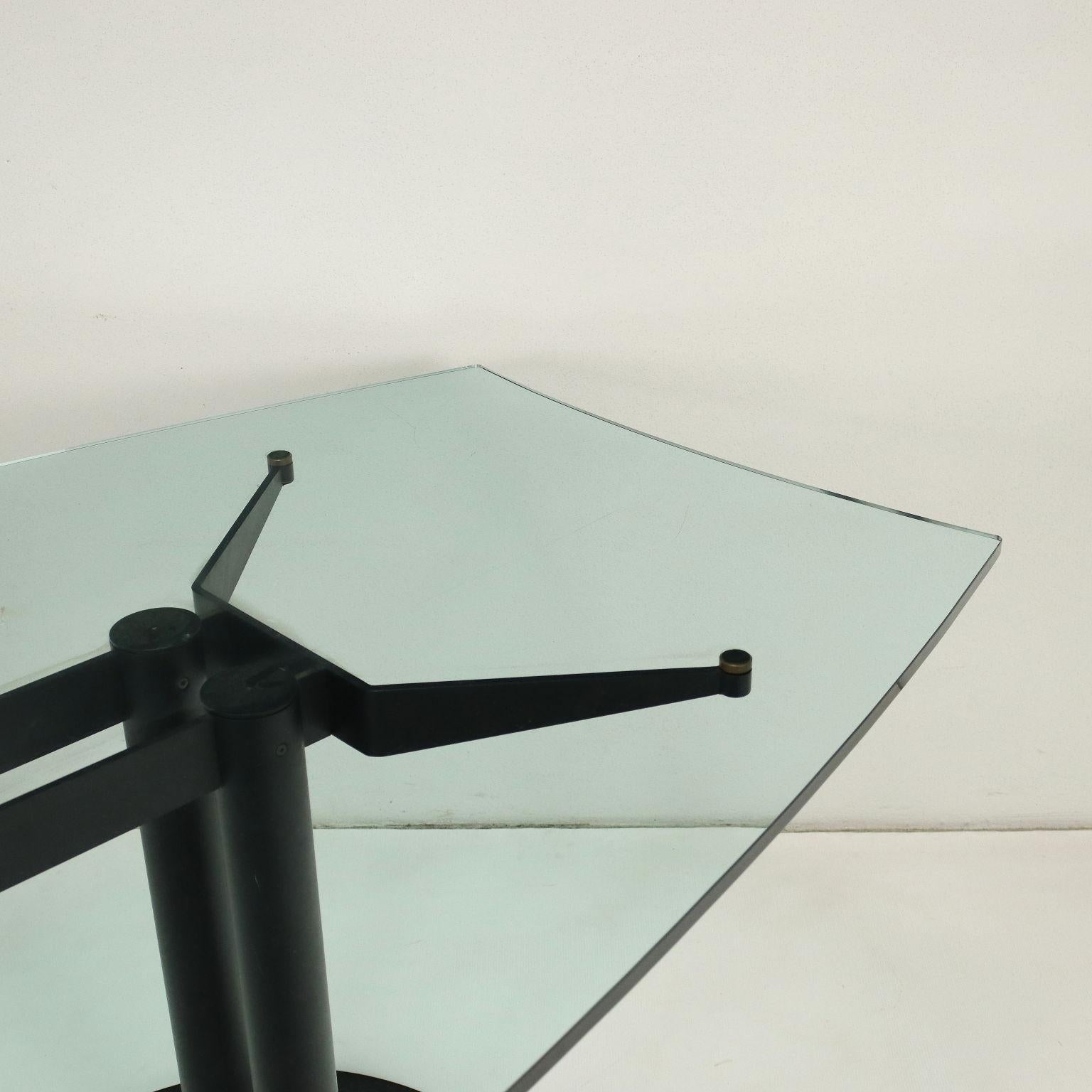 IVM Conference Table Glass Italy, 1960s In Good Condition For Sale In Milano, IT