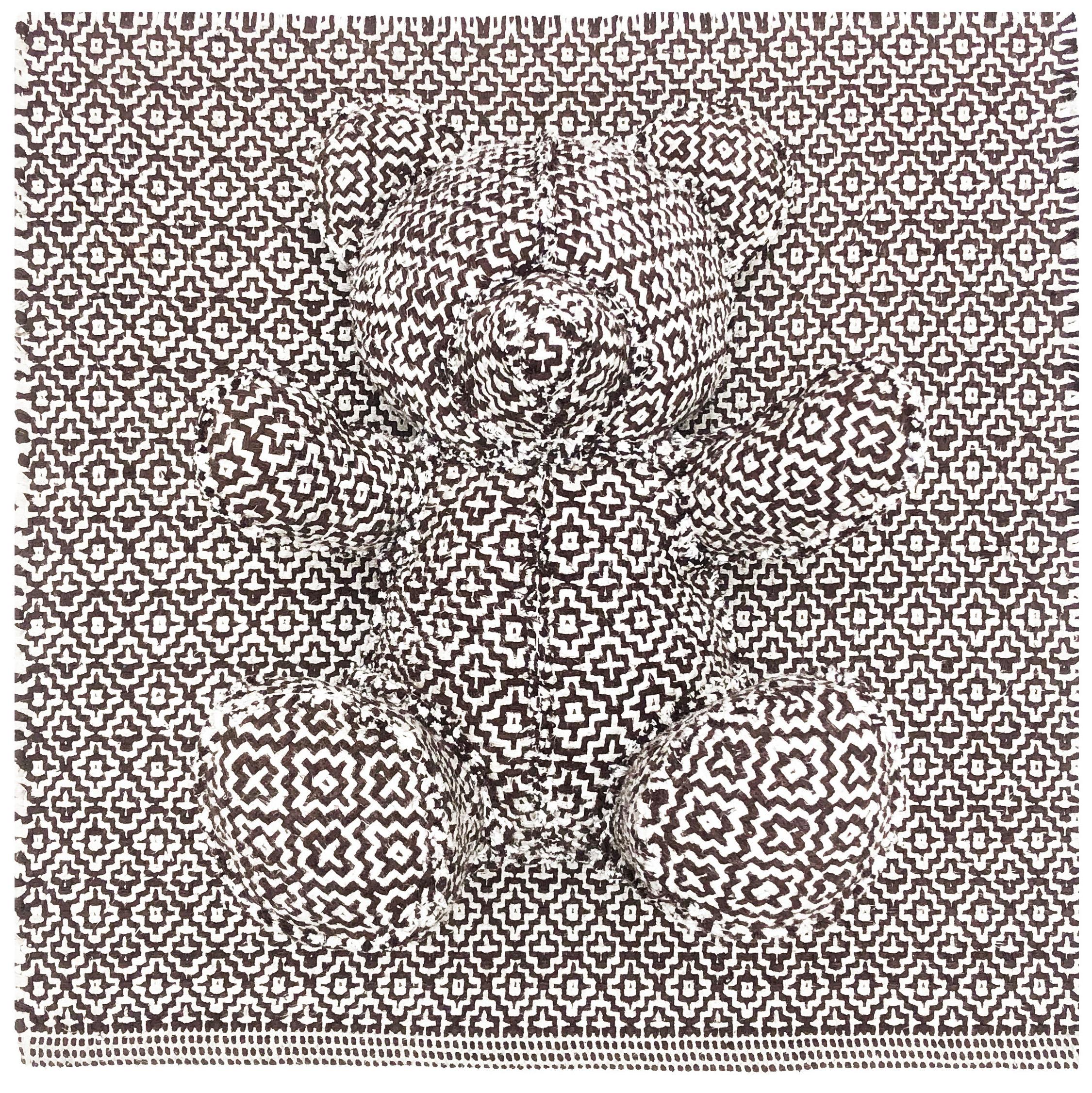 Hypomnema 2, Wall sculpture. Handmade from an oriental rug. - Mixed Media Art by Iván Castiblanco