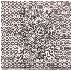 Hypomnema 2, Wall sculpture. Handmade from an oriental rug.