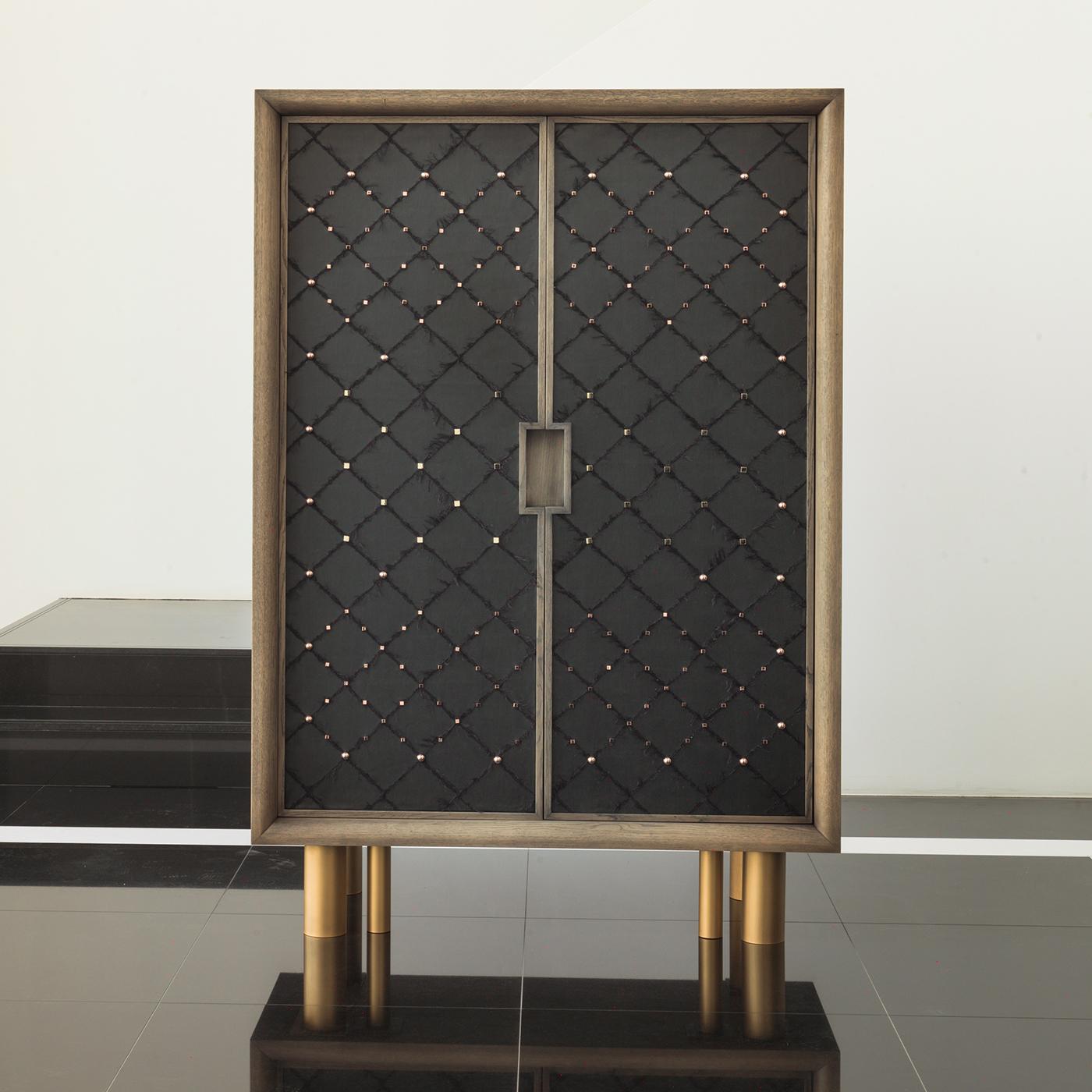 Italian Ivo Black Cabinet by Chiara Provasi For Sale