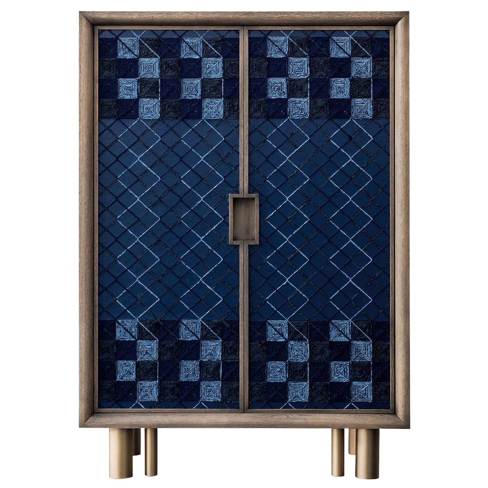 Ivo Blue Cabinet by Chiara Provasi For Sale