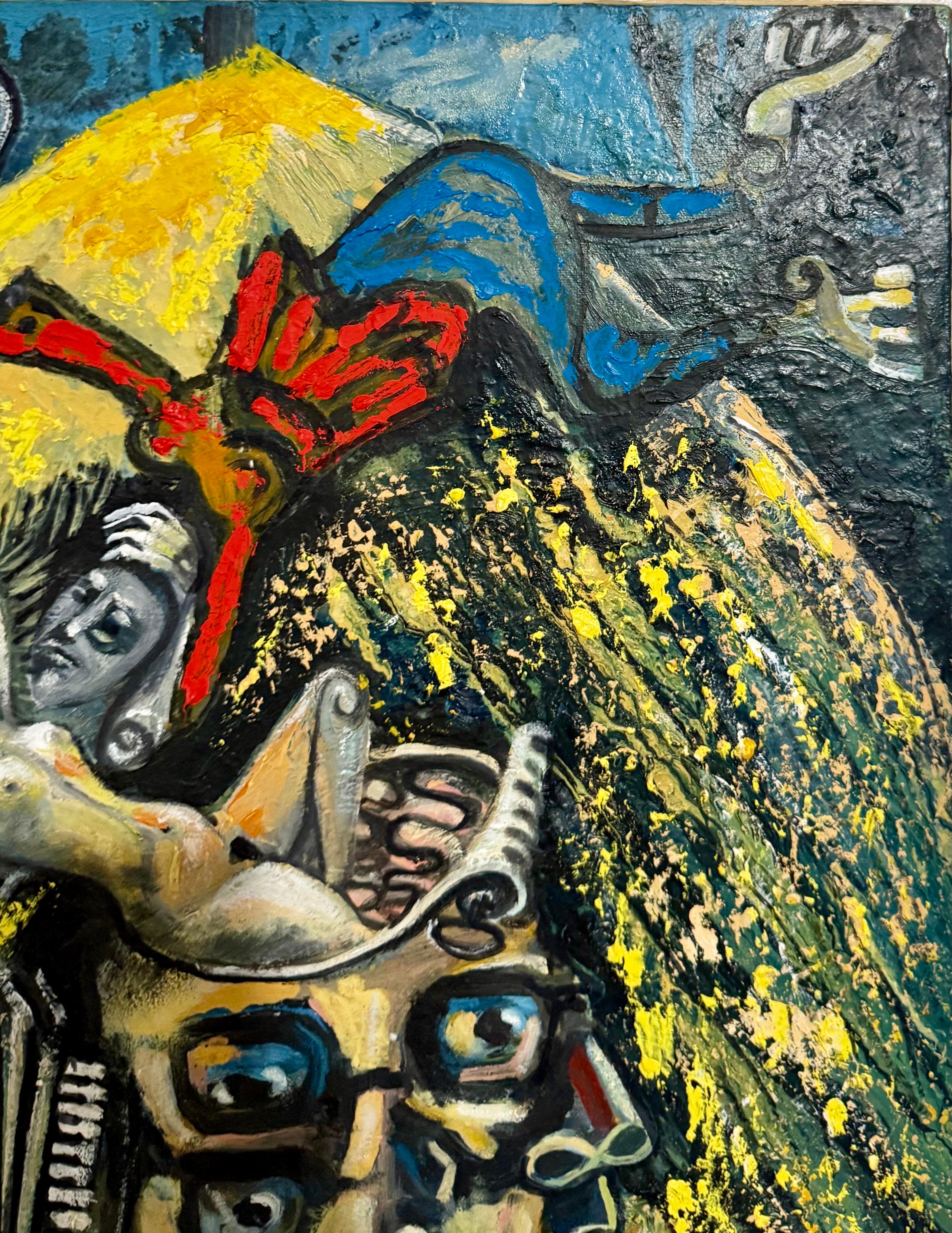 Italienisch-amerikanische surrealistische Ölgemälde Ivo David Trilogia Chromatischer Surrealismus im Angebot 11