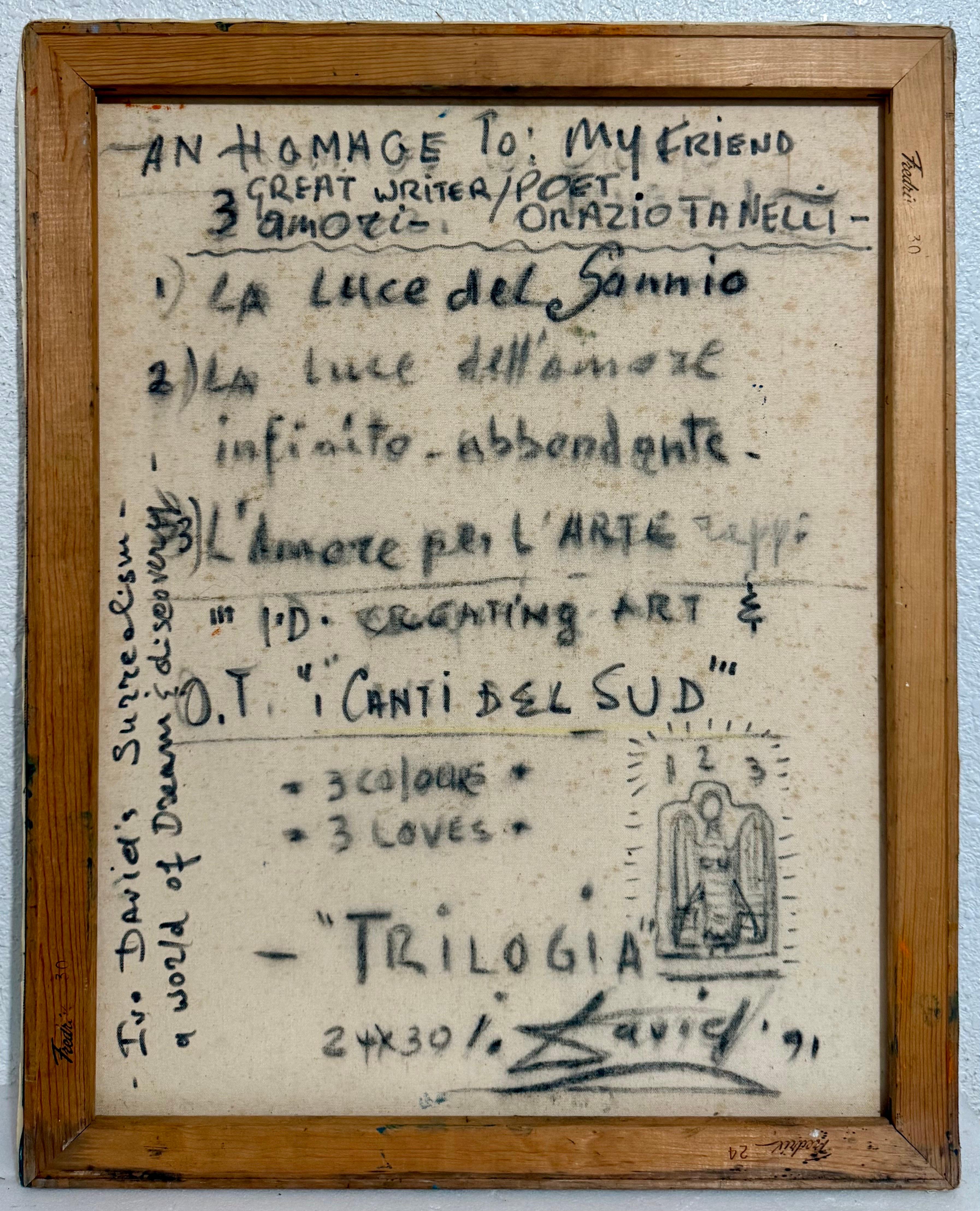 Italienisch-amerikanische surrealistische Ölgemälde Ivo David Trilogia Chromatischer Surrealismus im Angebot 15