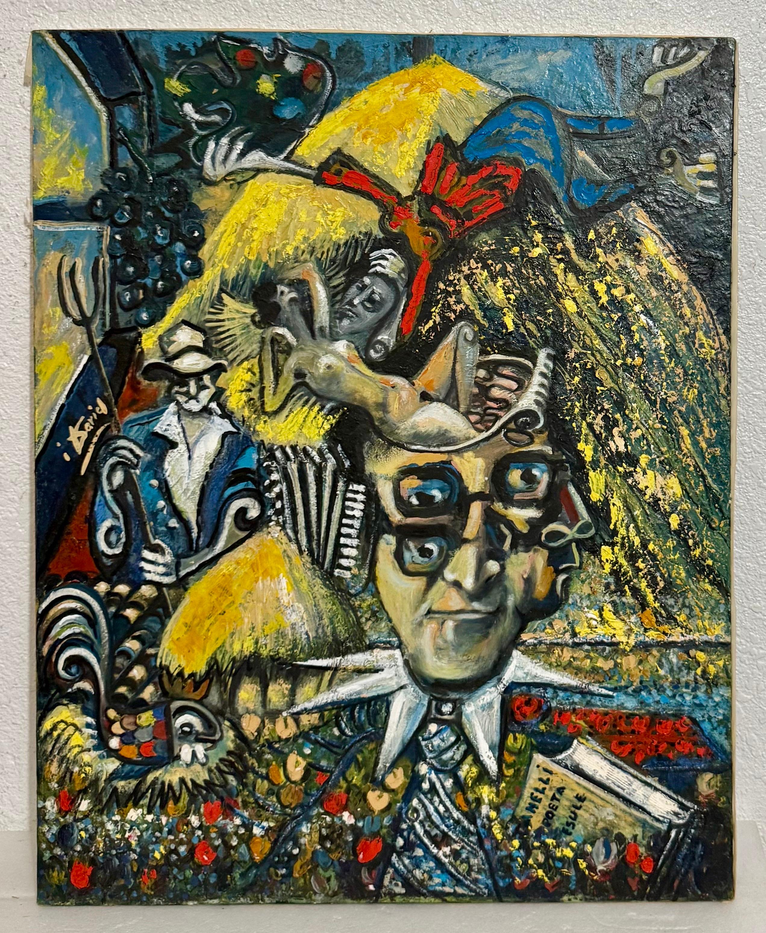 Italienisch-amerikanische surrealistische Ölgemälde Ivo David Trilogia Chromatischer Surrealismus im Angebot 1