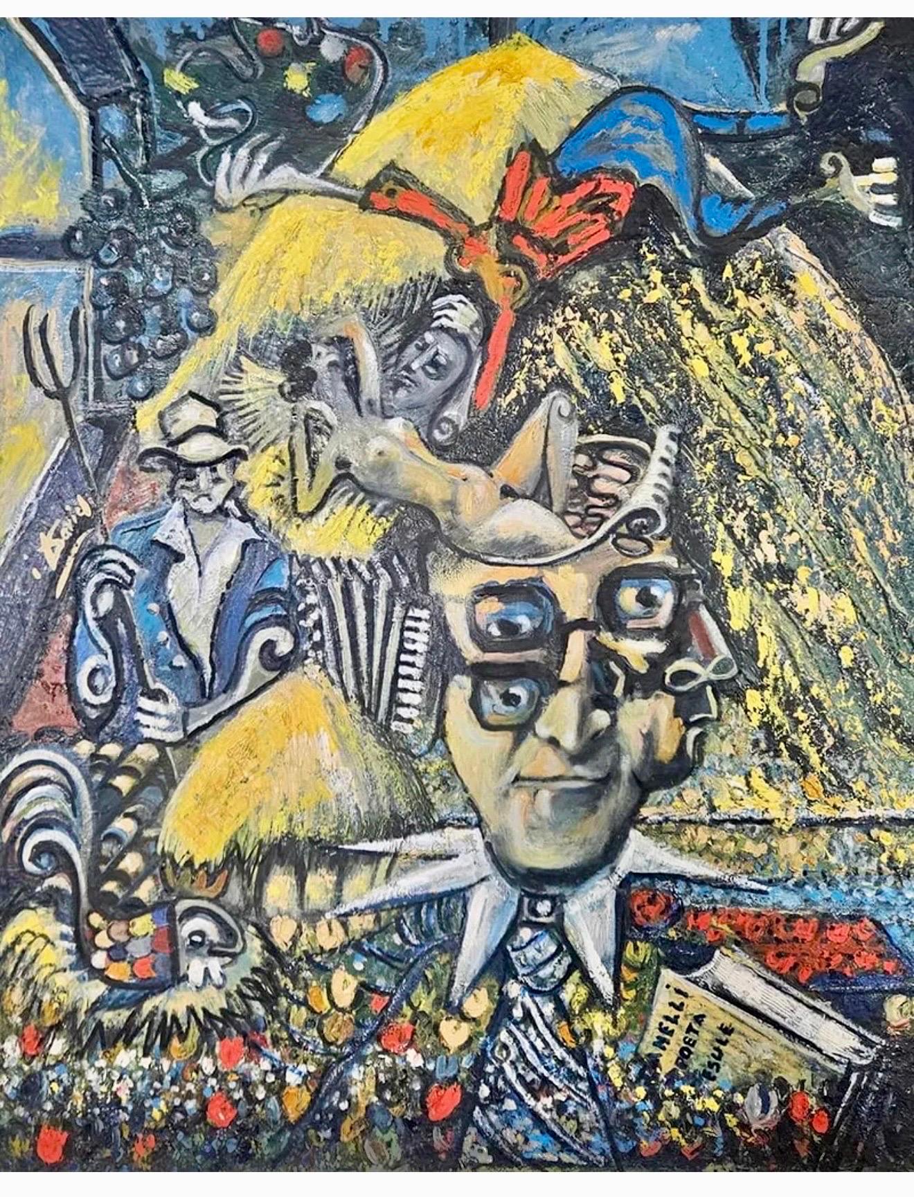 Italienisch-amerikanische surrealistische Ölgemälde Ivo David Trilogia Chromatischer Surrealismus im Angebot 7