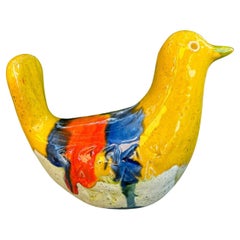 Keramik-Vogelskulptur aus Elfenbein von Santis für Gli Etruschi, Italien, um 1960
