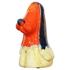 Ivo de Santis Ceramic Dog Sculpture for Gli Etruschi