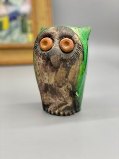 Búho de cerámica italiana Ivo De Santis Gli Etruschi