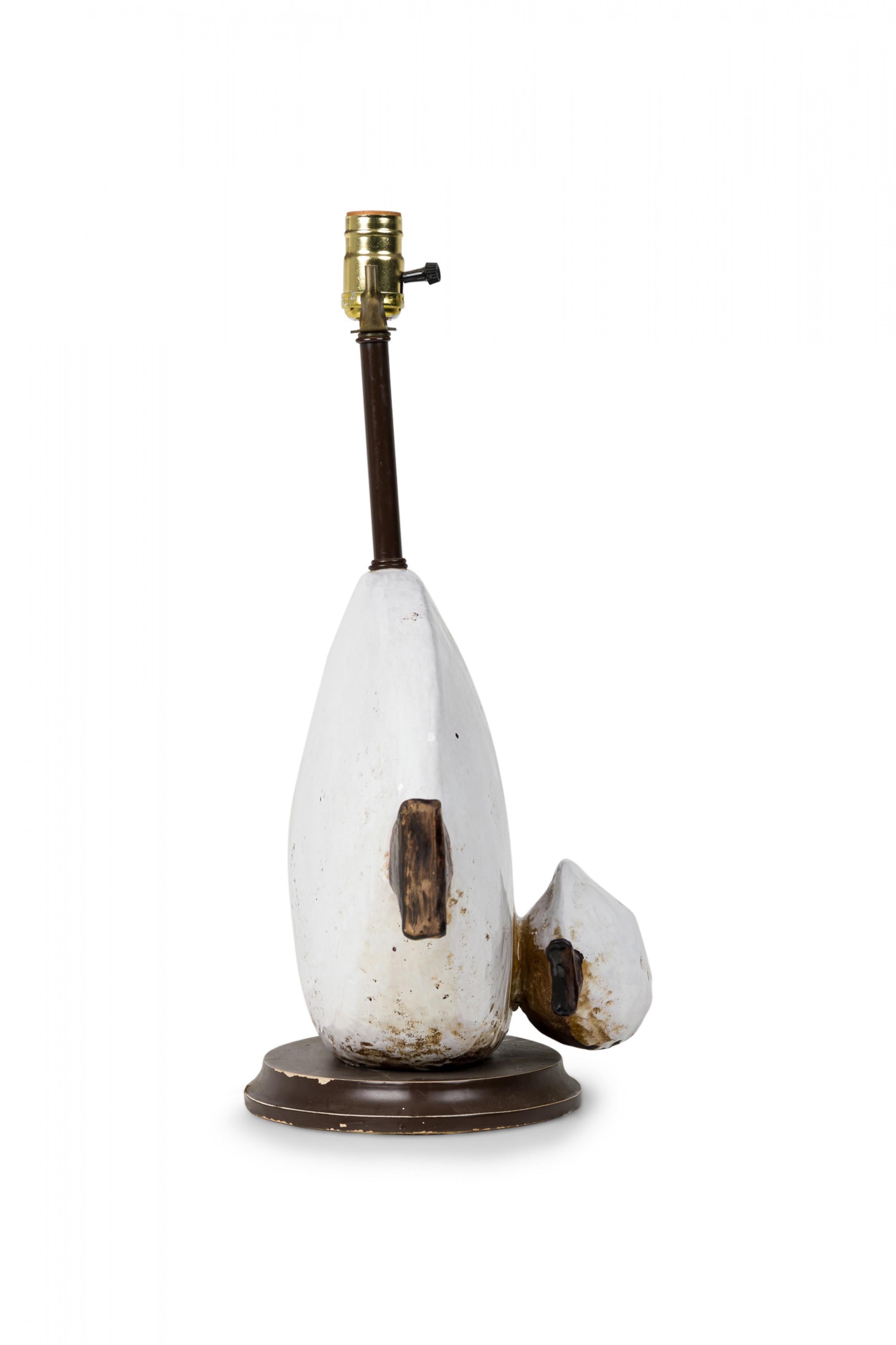 20th Century Ivo De Santis Gli Etruschi Mid-Century Italian Ceramic Fish Group Table Lamp For Sale