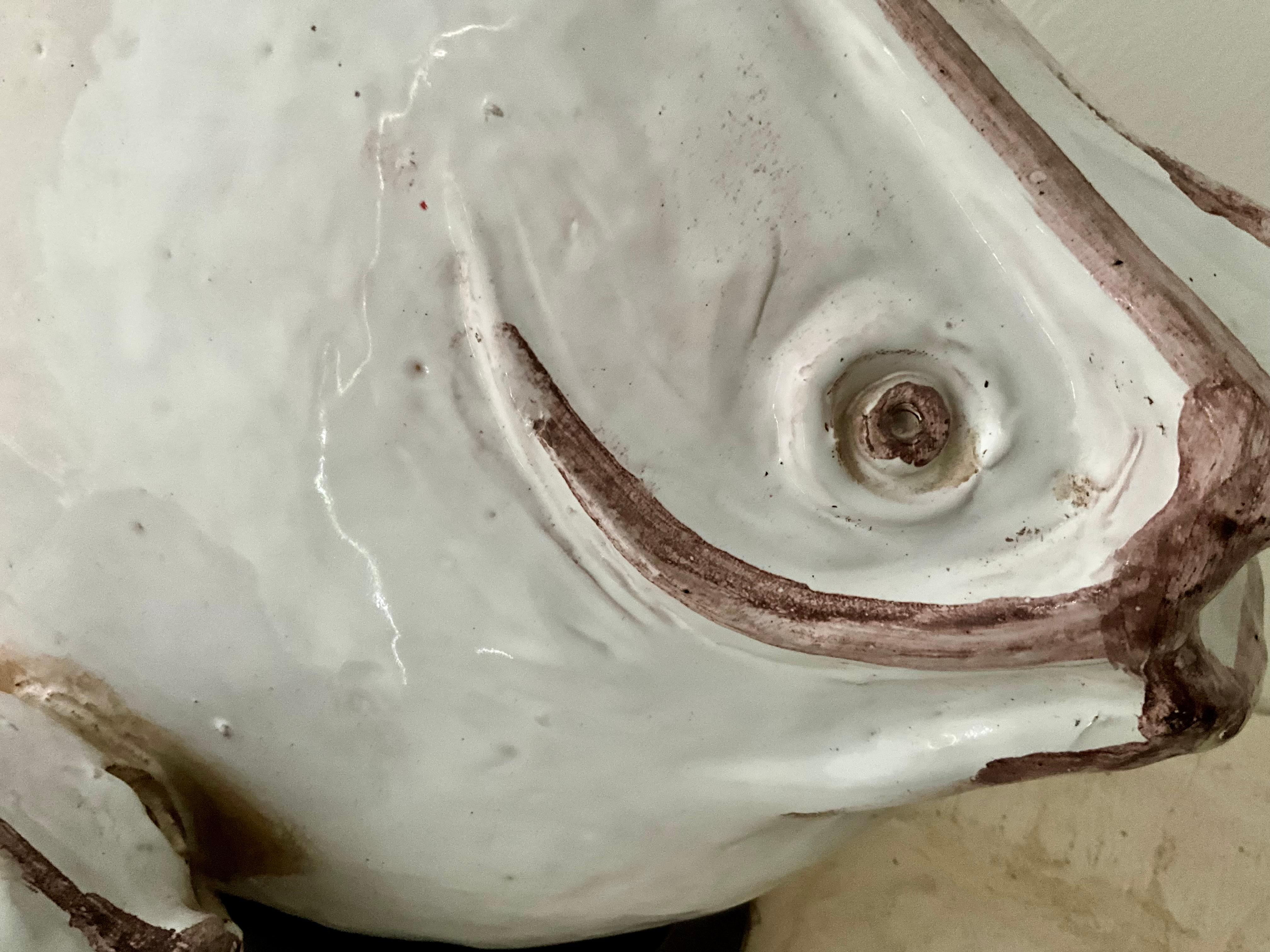Ivo de Santos Ceramic Fish Lamp for Raymor - 1960s Studio Pottery For Sale 5