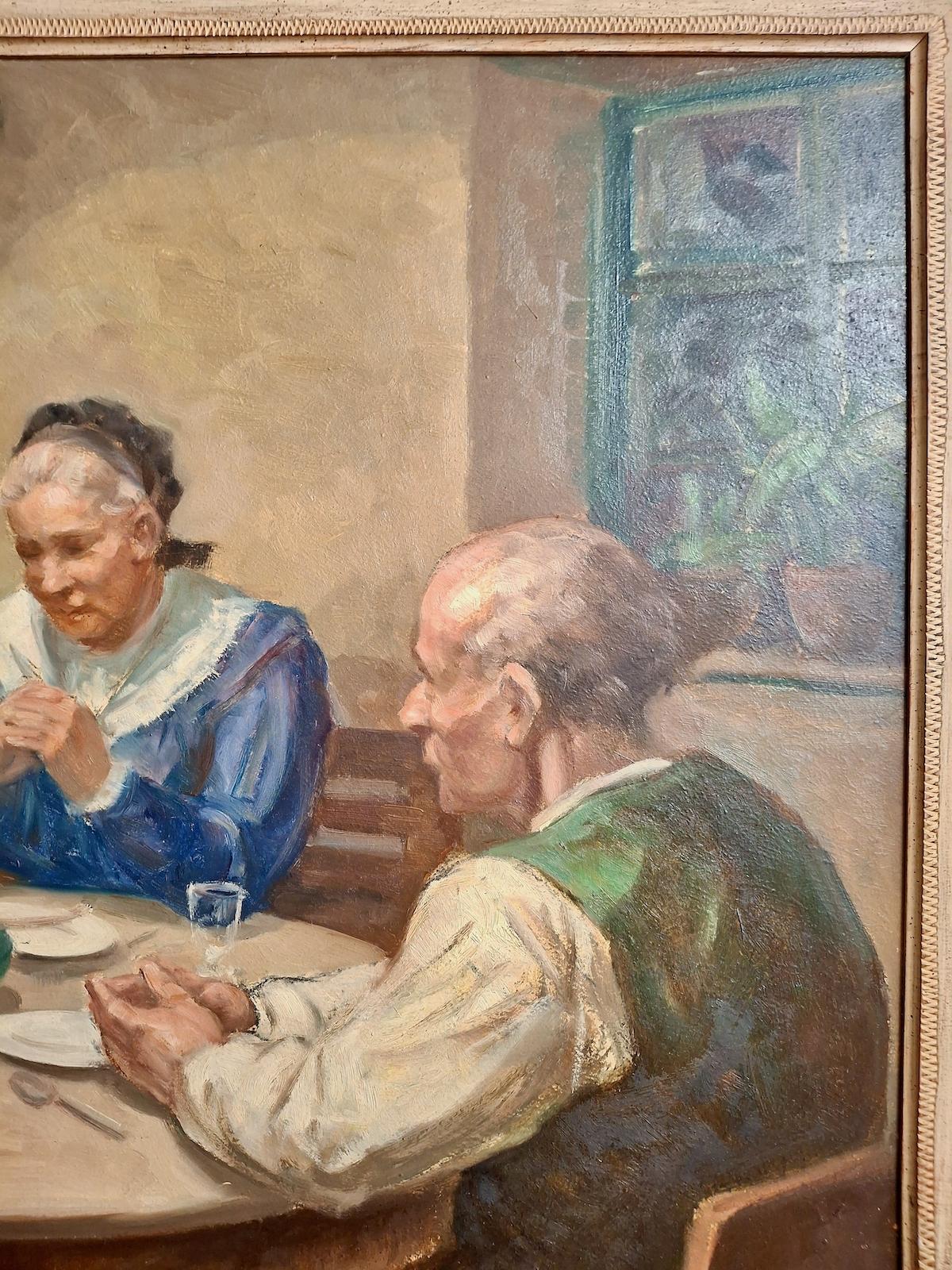 This work by Austrian artist Ivo Saliger (1894-1987) is an expression of devotion, of a tradition central to Austrian life a century ago. Then, Austria had a strong Catholic heritage, supported by more than six centuries of Hapsburg rule. The