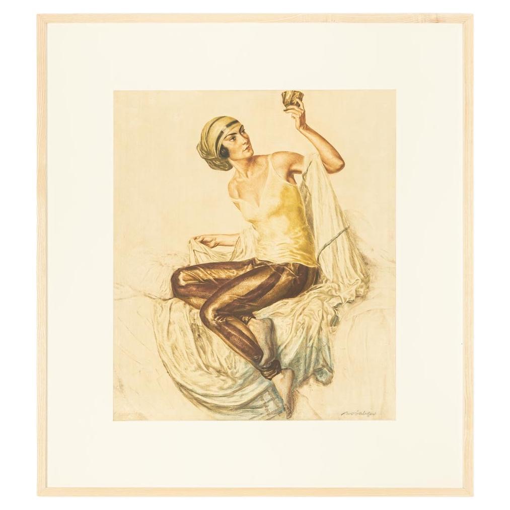 Gravure originale en couleur Ivo Salziger "Friend of Hafez" (Friend of Hafez)