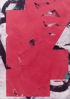 Crimson No.8 - contemporaneo, astratto, polvere di marmo, cera, acrilico su tela
