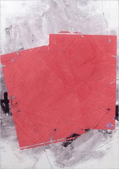 Equipoise 2 - doux, contemporain, abstrait, poussière de marbre, cire, acrylique sur toile