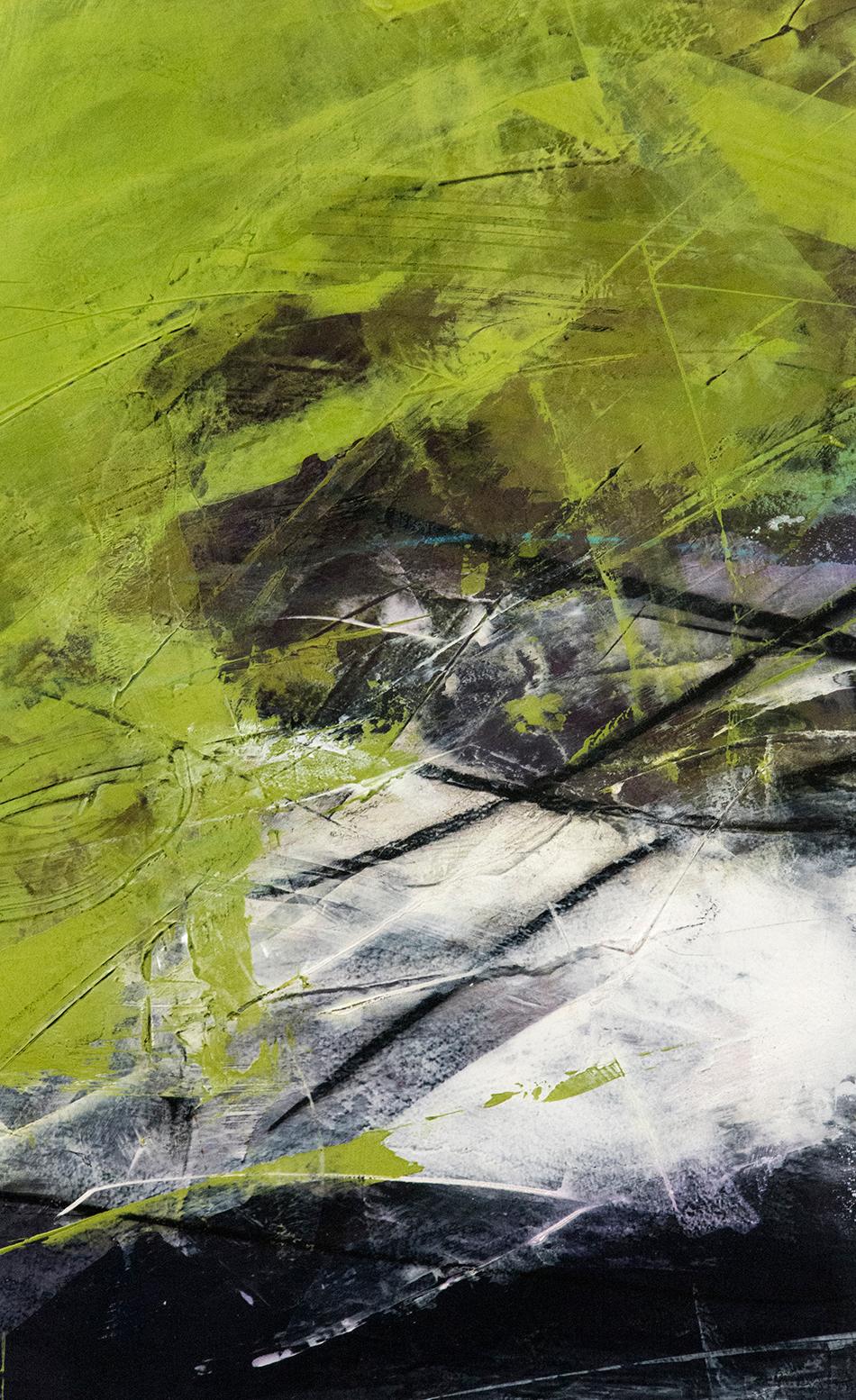 Variations in Green No 1 - Contemporary Painting by Ivo Stoyanov