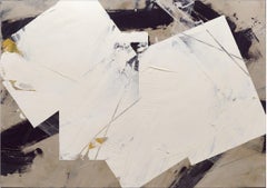 White No 9 - contemporaneo, astratto, polvere di marmo, cera, acrilico su tela