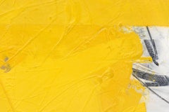 Amarillo nº 22 - grandes y atrevidas formas abstractas, polvo de mármol, acrílico, cera, sobre lienzo