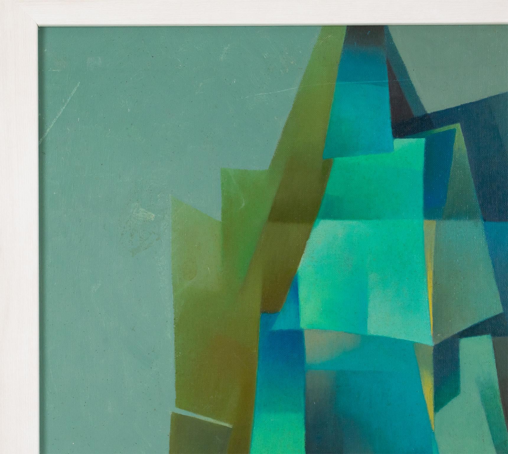 Abstract Cubist Oil on Canvas Painting by Ivo Tartarini, circa 1970 For Sale 11