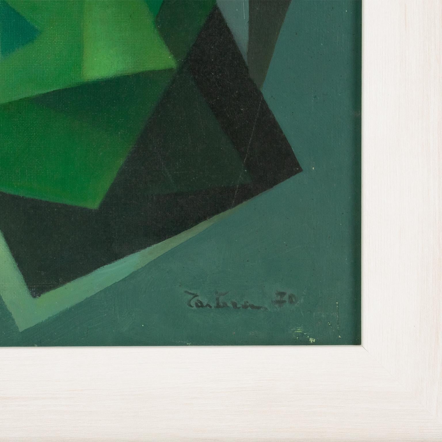 Abstract Cubist Oil on Canvas Painting by Ivo Tartarini, circa 1970 For Sale 5