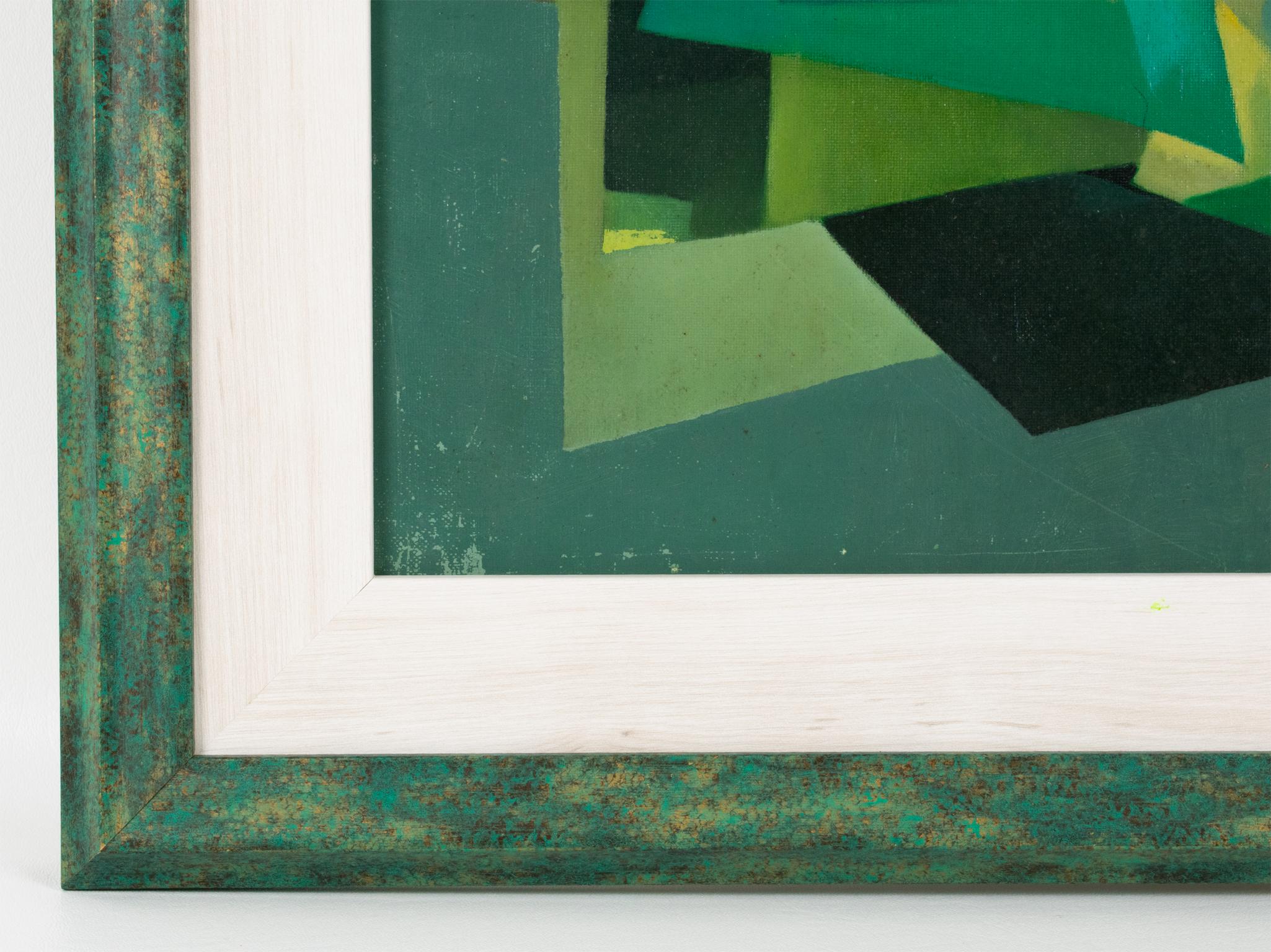Abstraktes kubistisches Gemälde, Öl auf Leinwand, Gemälde von Ivo Tartarini im Angebot 7
