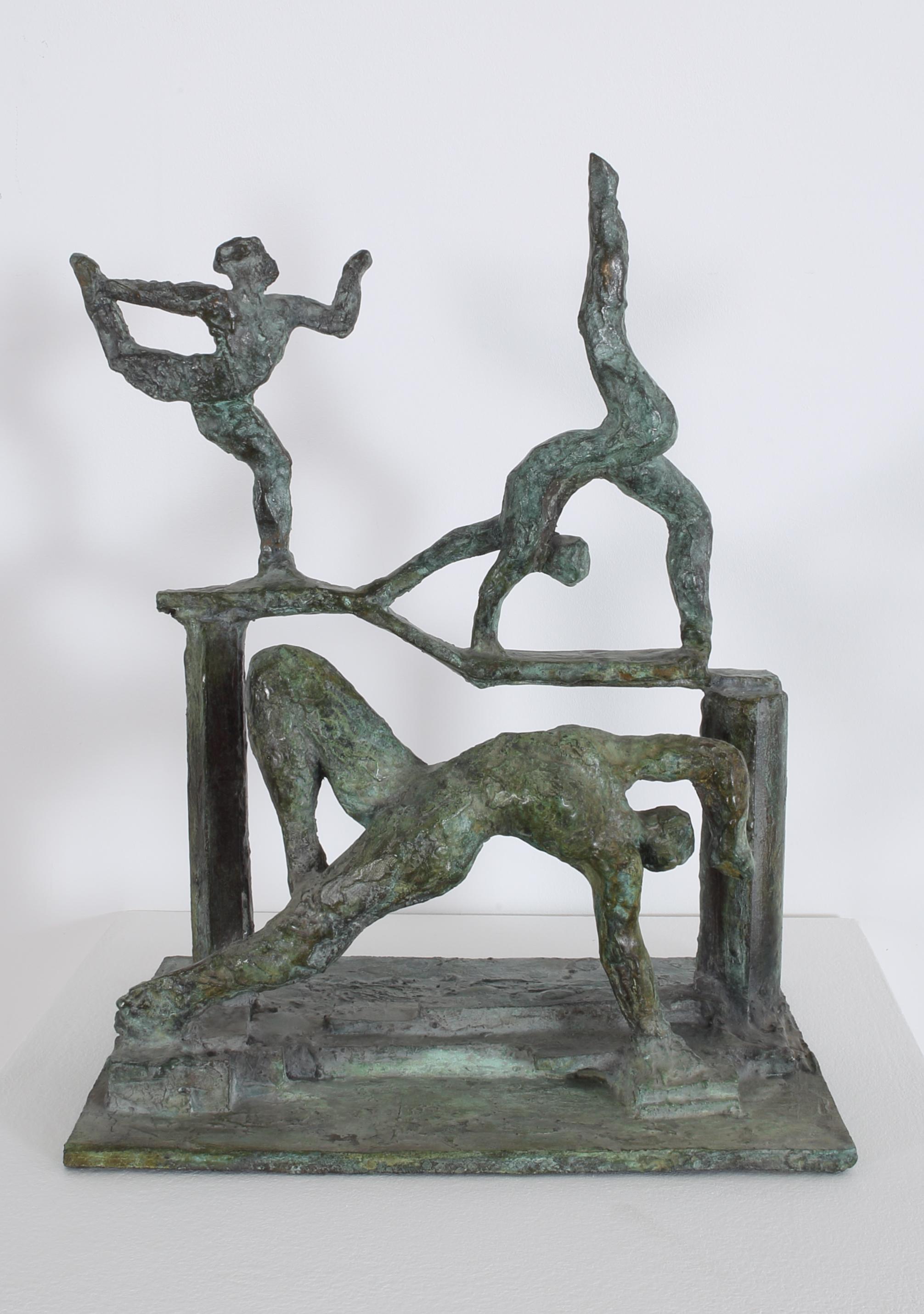 Ivor Abrahams Figurative Sculpture – Tischau Balance Maquette