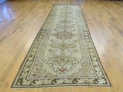 Ivory 1900 Antique Caucasian Karabakh Pure Wool Runner Rug