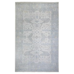 Handgeknüpfter, elfenbeinfarbener Afghanischer Angora Oushak-Teppich aus reiner Wolle in Übergröße 10'0" x 15'10"