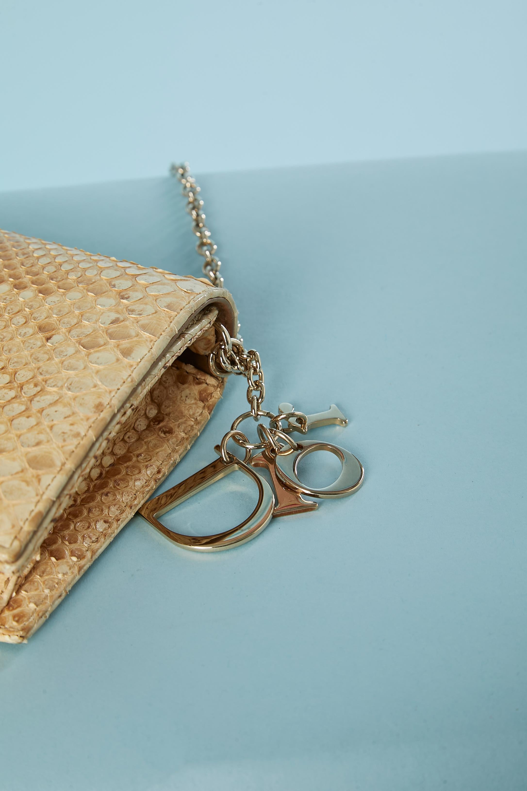 Ivory and beige small bag with animal pattern Christian Dior 2009 For Sale 1