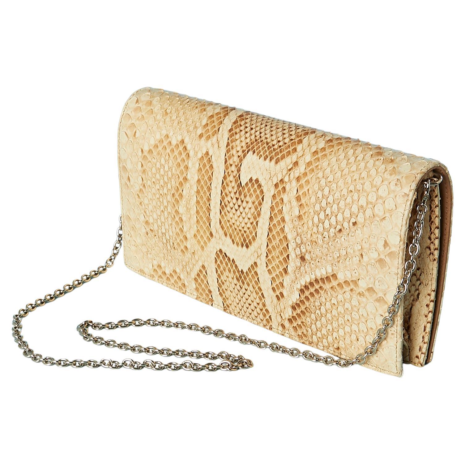 Ivory and beige small bag with animal pattern Christian Dior 2009