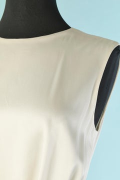 Robe de cocktail ivoire et noire avec boucle en strass Alexandre Vauthier