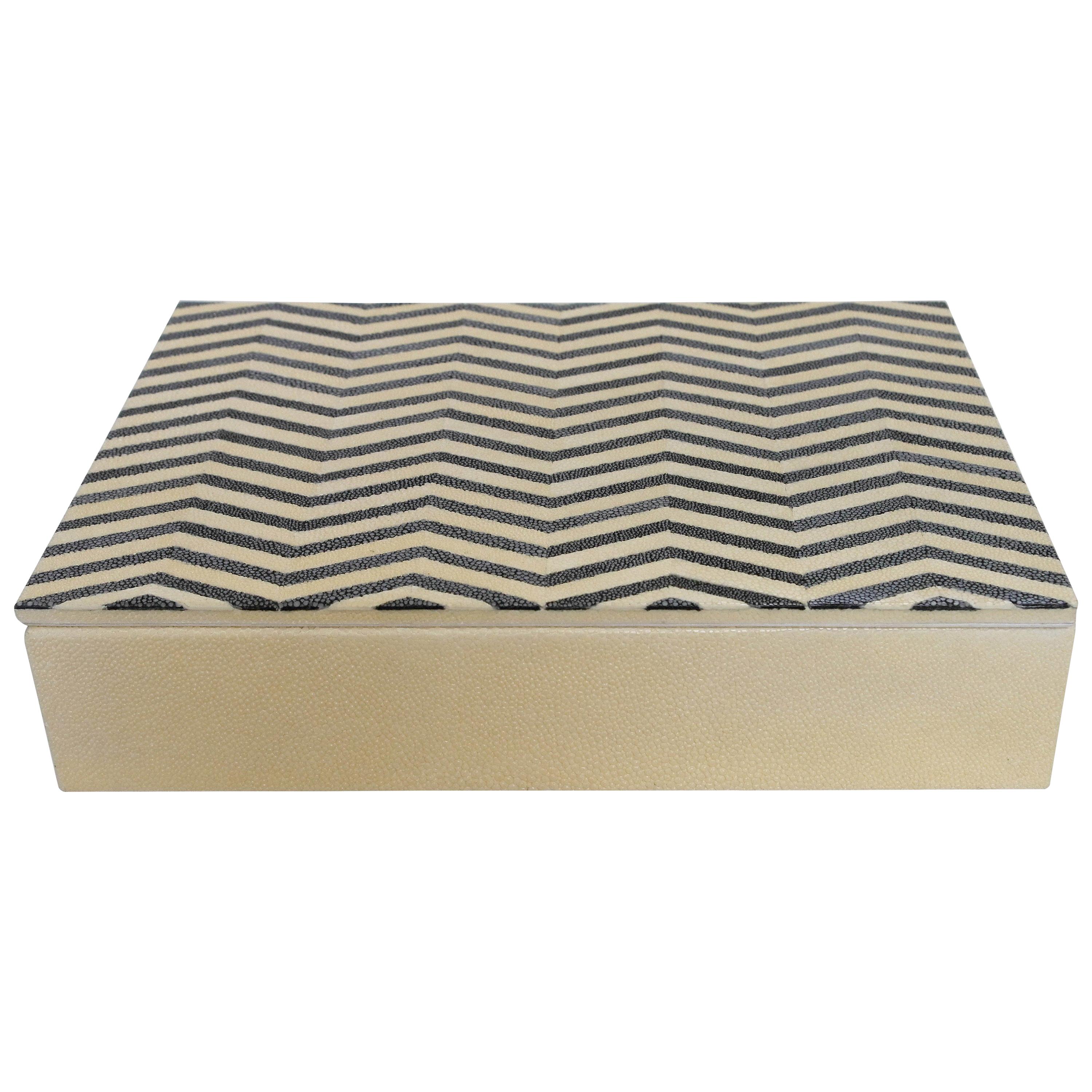 Ivory and Black Shagreen Box FINAL CLEARANCE SALE