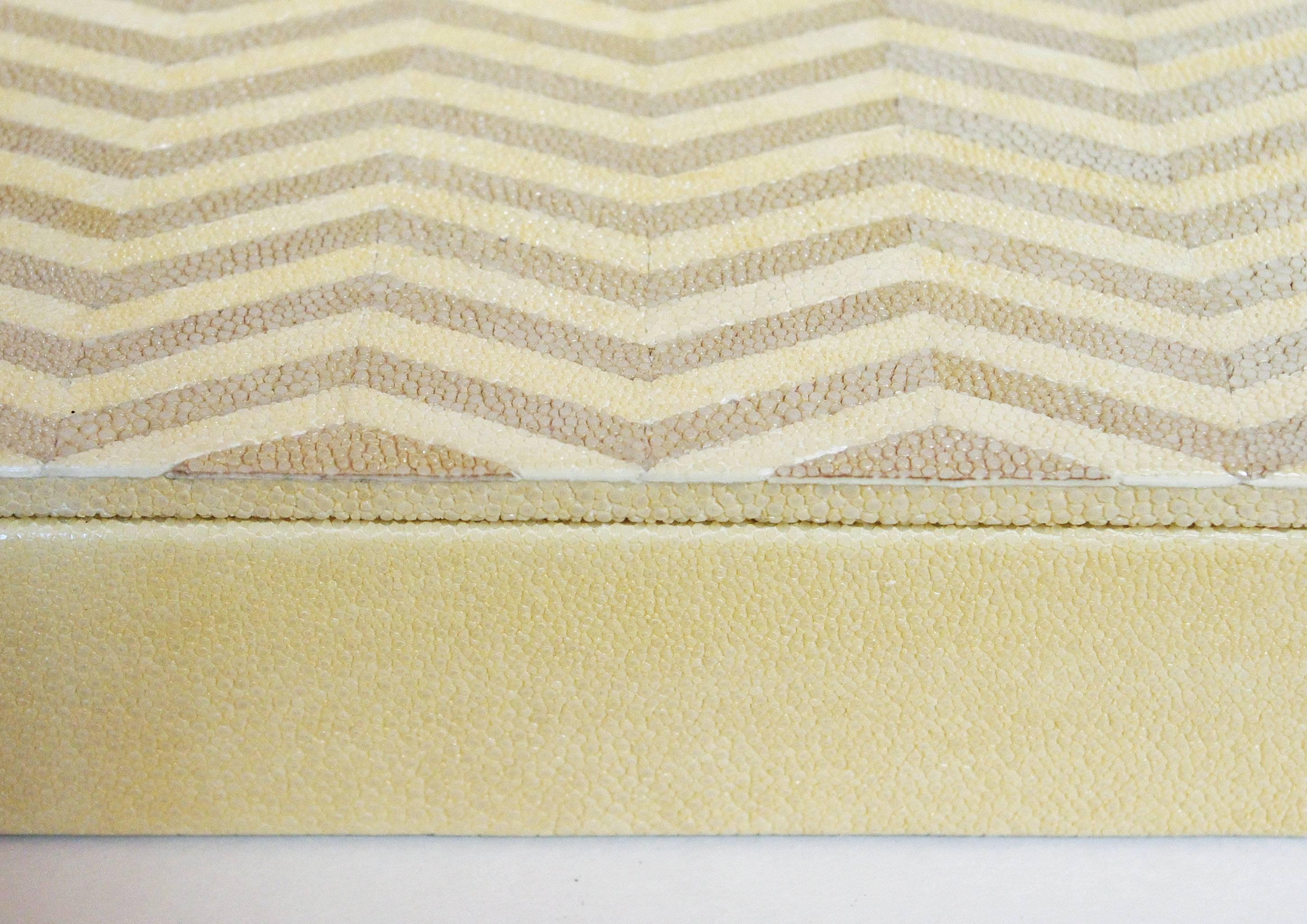Ivory and Brown Shagreen Box FINAL CLEARANCE SALE In Good Condition In Los Angeles, CA