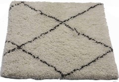 Moroccan Style Accent Rug with Modern Bauhaus Design