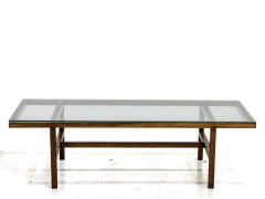 Centre de table en verre et ivoire, par Branco & Preto, brésilien moderne du milieu du siècle dernier