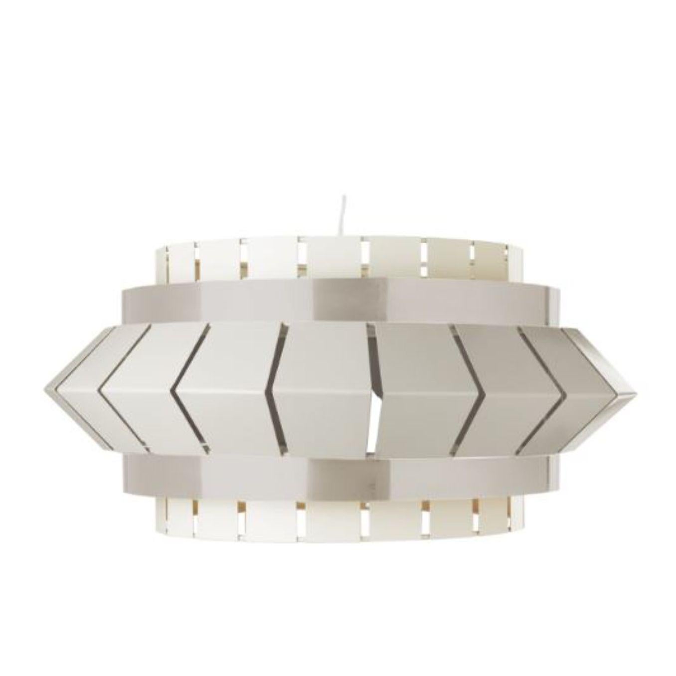 Ivory and Jade Comb I Suspension Lamp with Brass Ring by Dooq For Sale 2