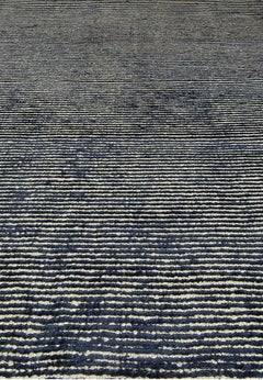 Ivory and Navy Horizontal Stripe Design "Harbor Line" by Doris Leslie Blau