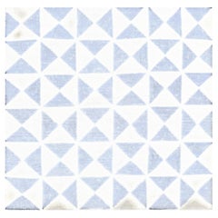 Ivory and Navy Kilim-Style Rug "Navy Prism" by Doris Leslie Blau