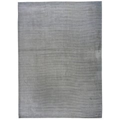 Ivory and Slate Stripe Area Rug