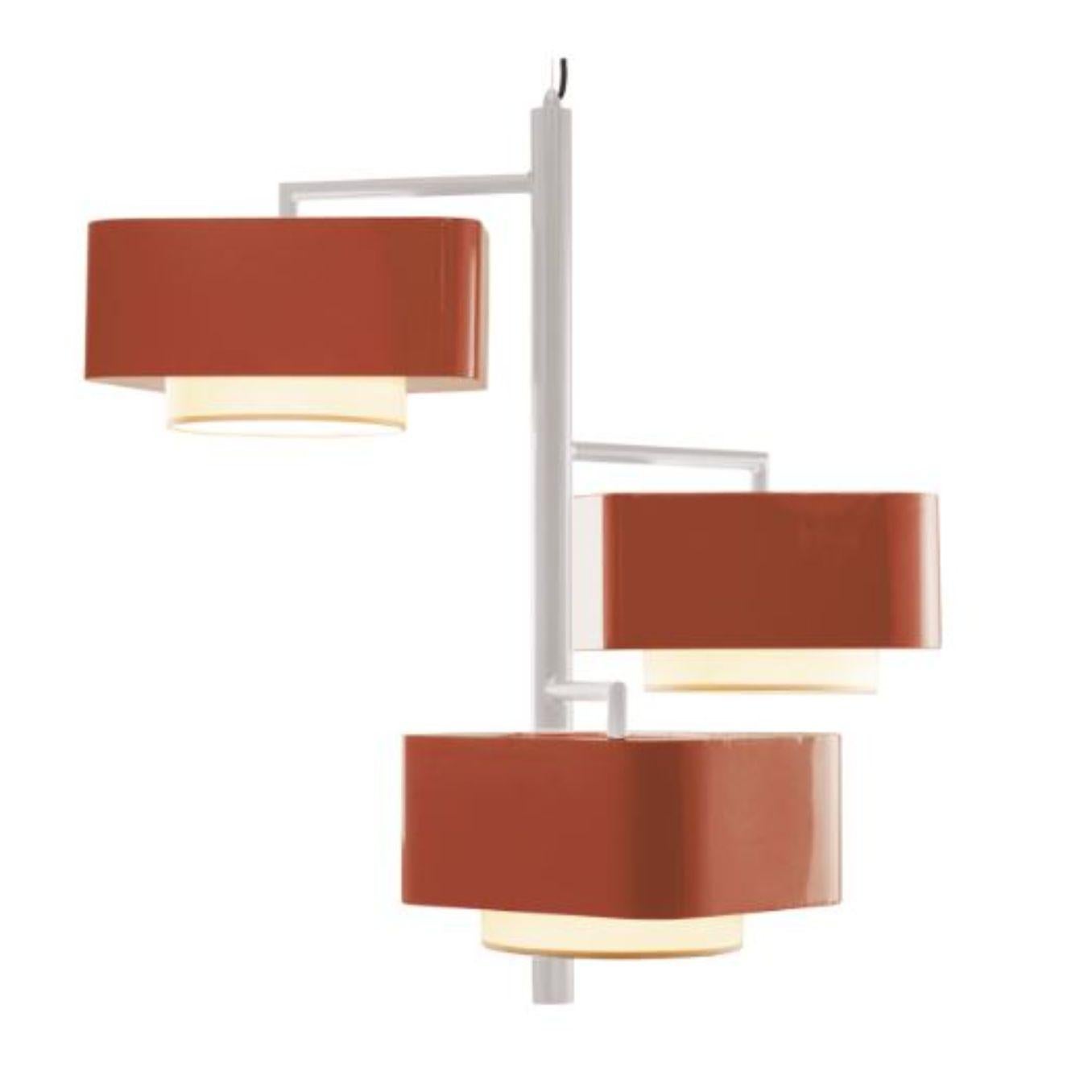 Contemporary Ivory and Taupe Carousel I Suspension Lamp by Dooq For Sale