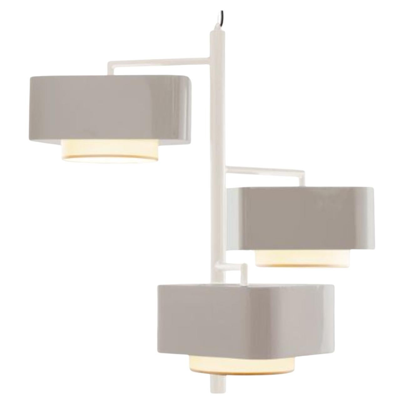 Ivory and Taupe Carousel I Suspension Lamp by Dooq For Sale