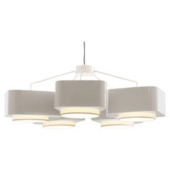 Ivory and Taupe Carousel Suspension Lamp by Dooq