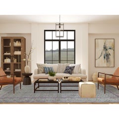 Tappeto in lana annodato a mano Ivory Antique Persian Kerman Full Pile Soft Paisley Design