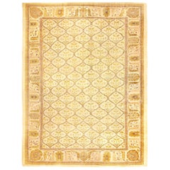 Ivory Antique Persian Sultanabad Rug. Size: 11 ft 4 in x 15 ft 5 in