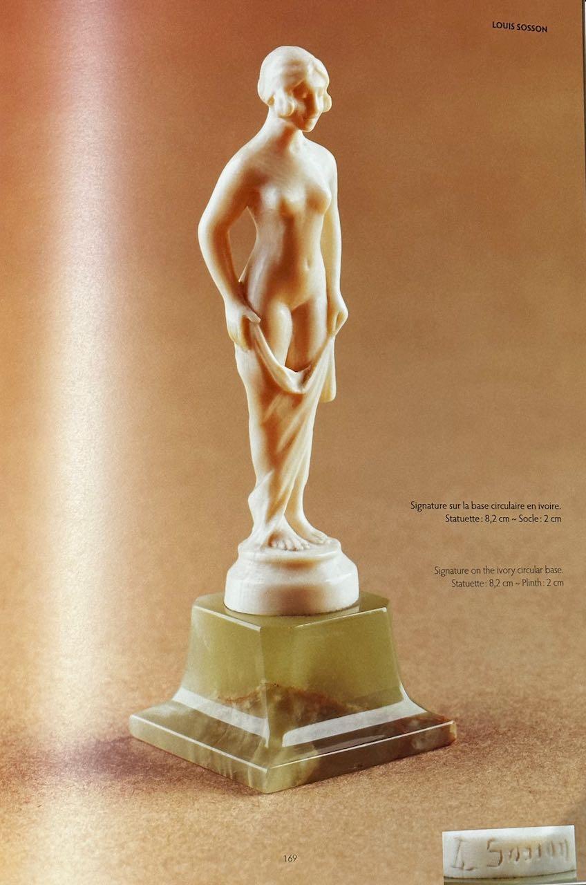 Contemporary Ivory Art Deco Statues Galerie Bernard De Leye For Sale