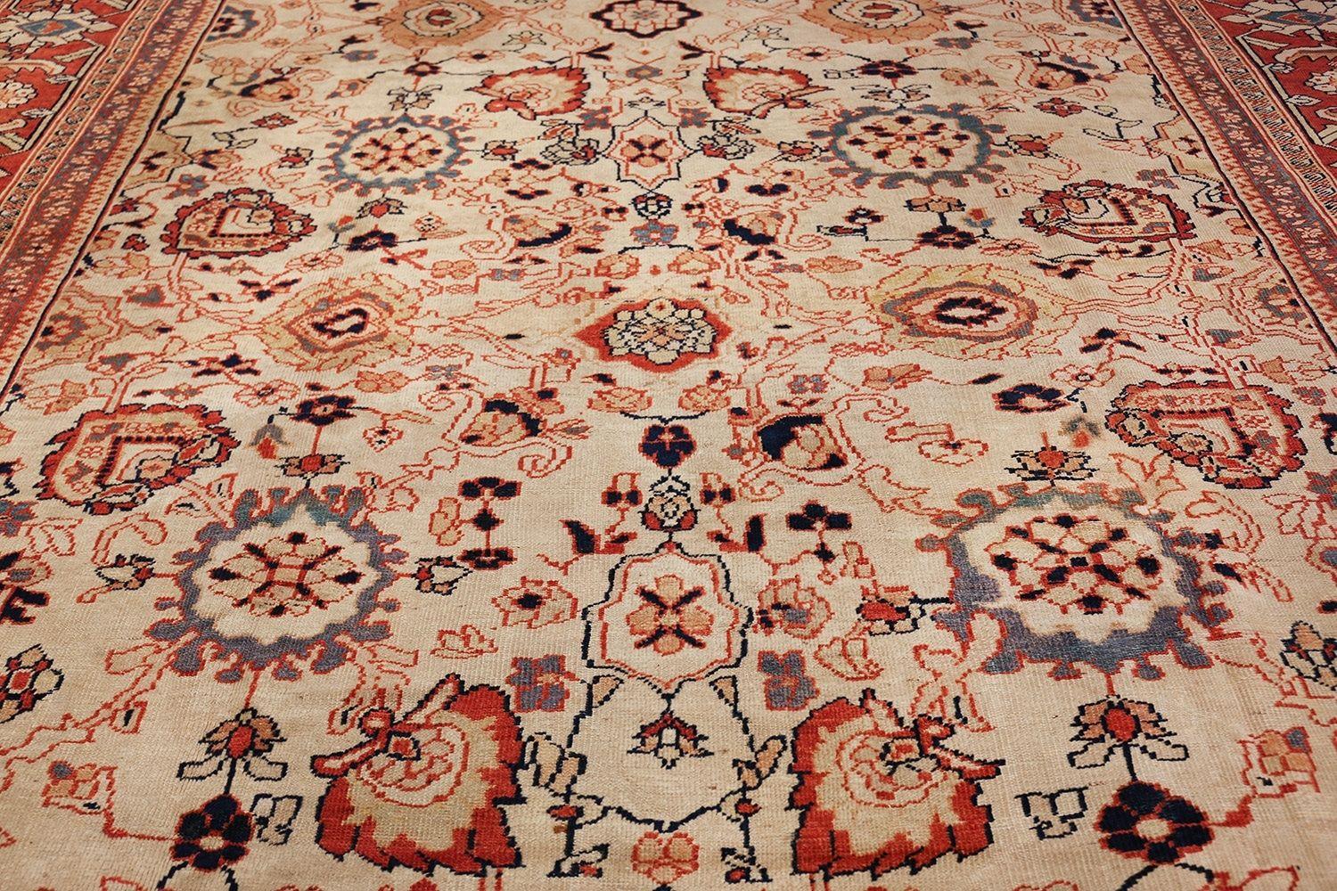 19th Century Antique Persian Sultanabad Rug. Size: 11' x 14' 4
