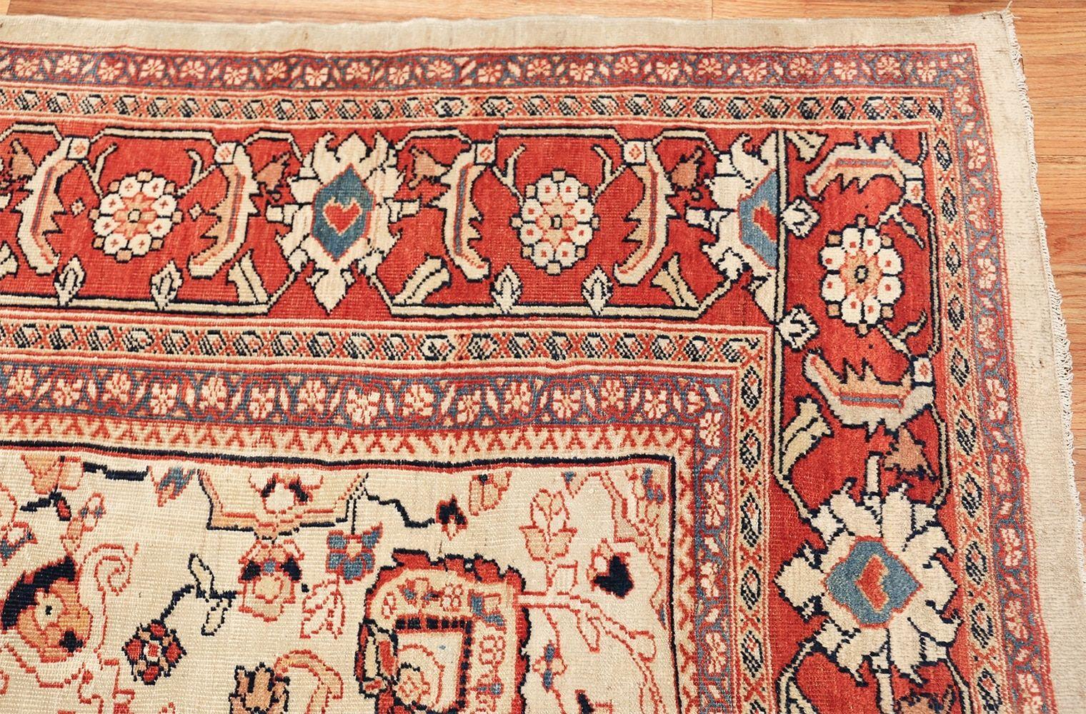Antiker persischer Sultanabad-Teppich aus Persien. Größe: 11' x 14' 4