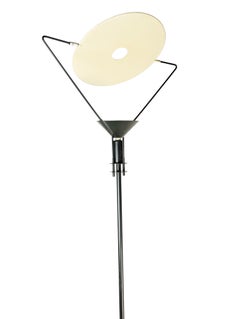 Ivory & Black Metal 1980s Floor Lamp Polifemo by Carlo Forcolini for Artemide