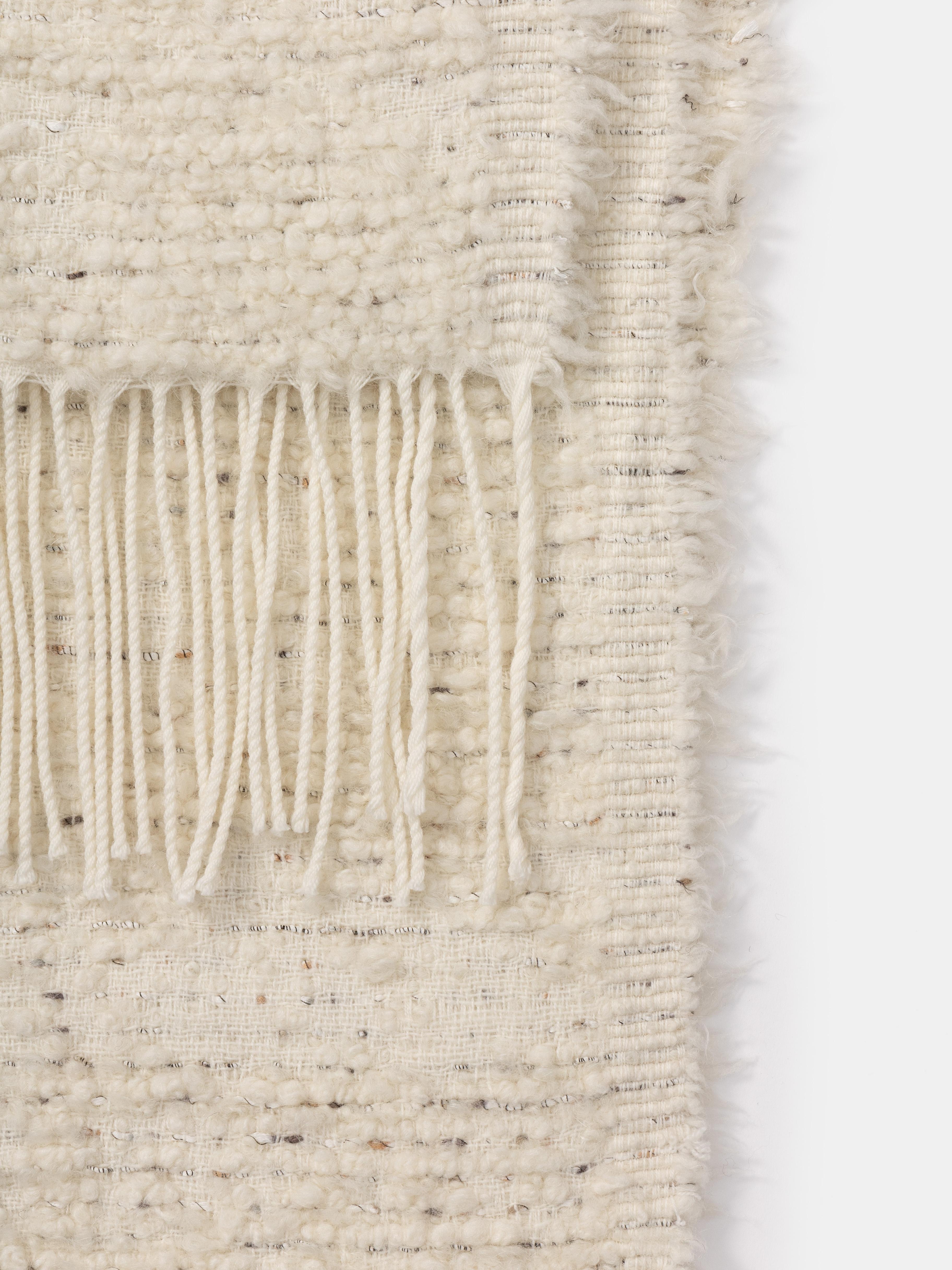 italien Couverture en bouclette ivoire - Made in Italy en vente