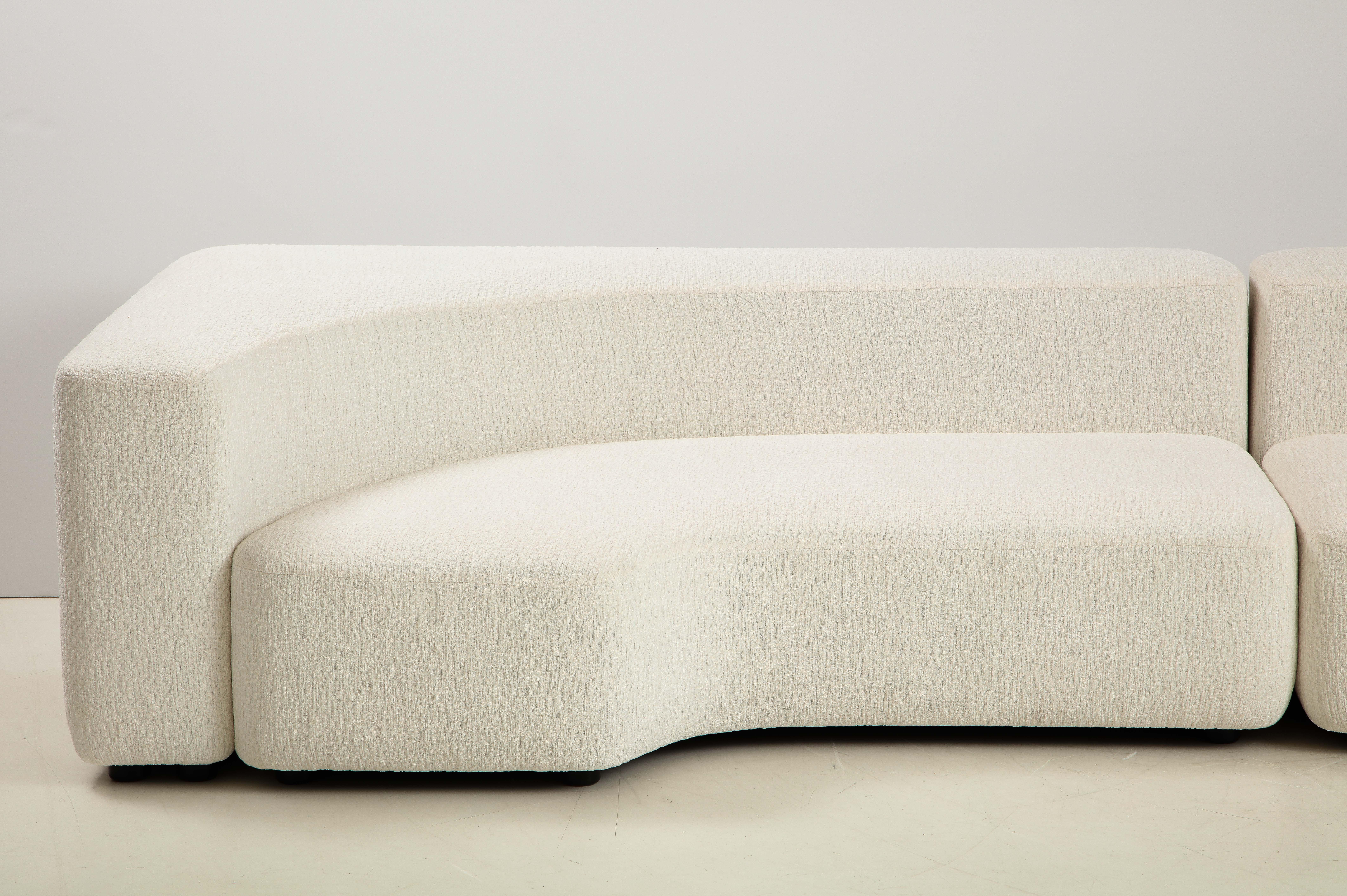 Mid-Century Modern Ivory Boucle Sofa Attributed to Pamio, Massari & Toso for Stillwood, Italy, 1960